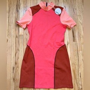 Staud Color Block Mini Dress